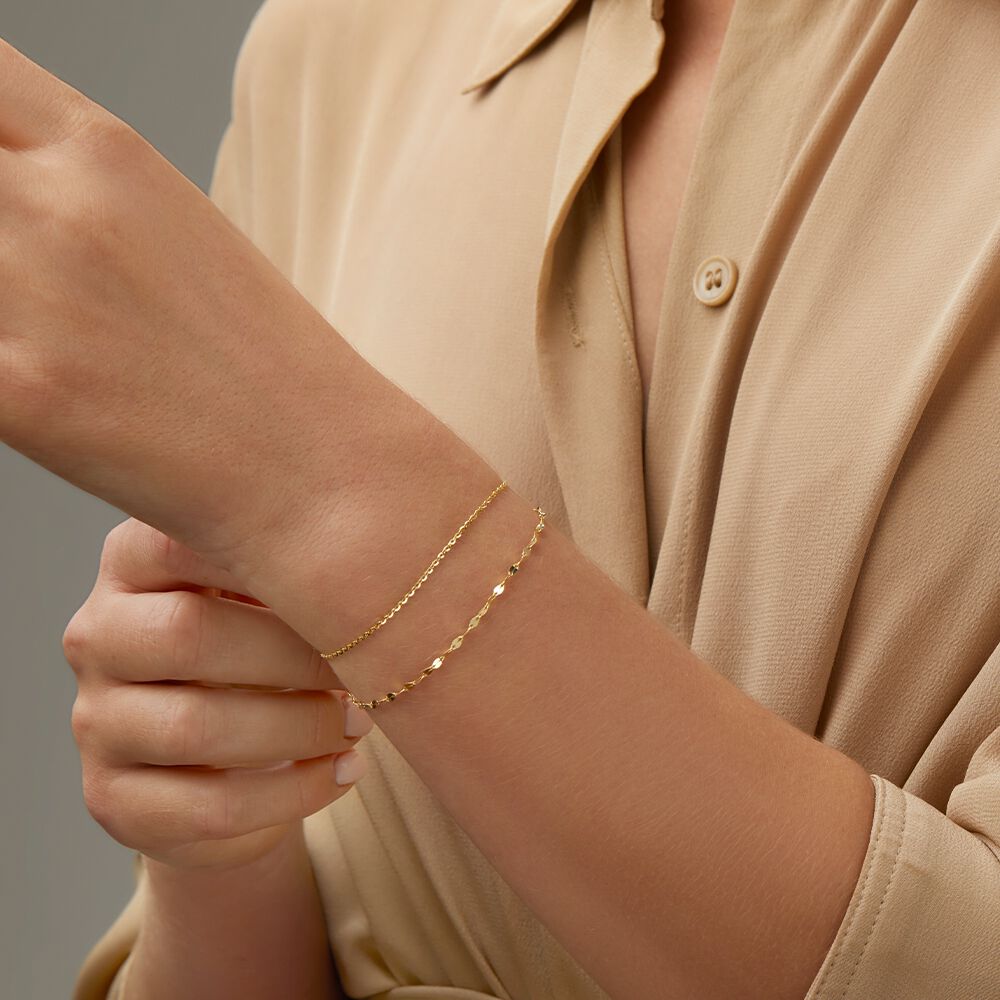 14k Gold Serene Pearl Bracelet | by charlotte