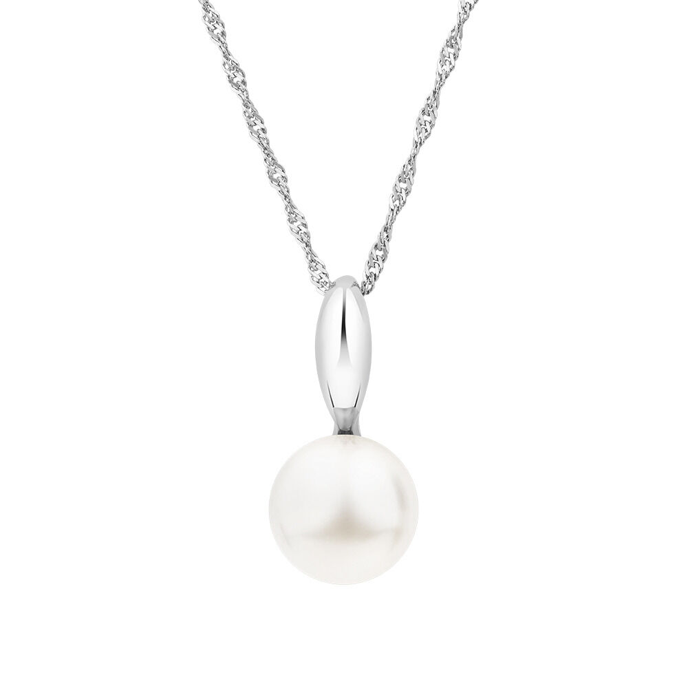 Silver Baroque Pearl Pendant - Q Evon Fine Jewelry