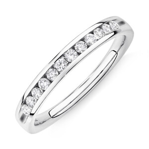 Wedding Band with 1/4 Carat TW of Diamonds in 14kt White Gold
