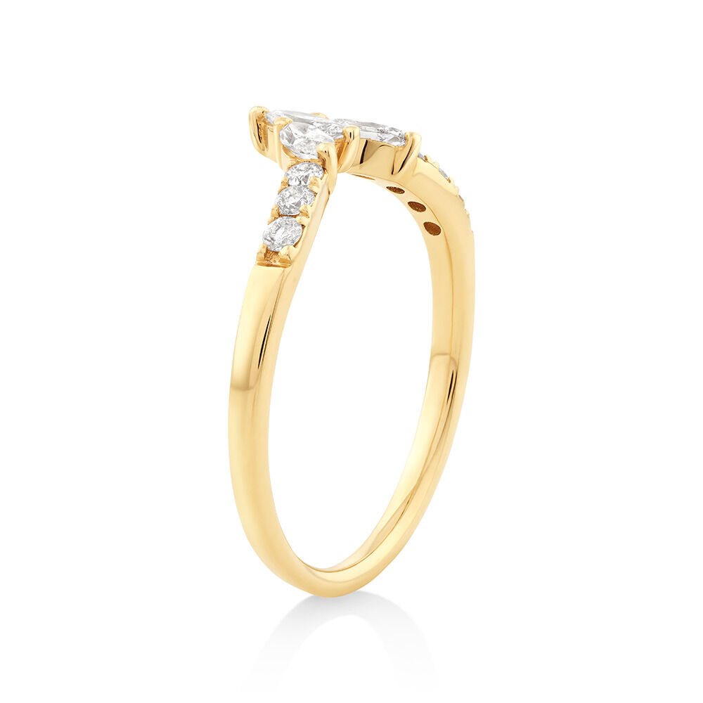 Wedding Ring with .38TW of Diamonds in 14k Yellow Gold