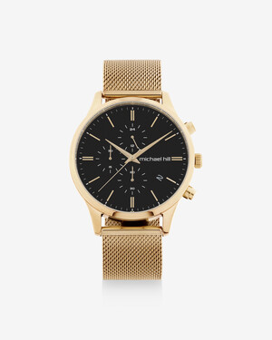 Men's Chronograph Watch in Gold Tone Stainless Steel