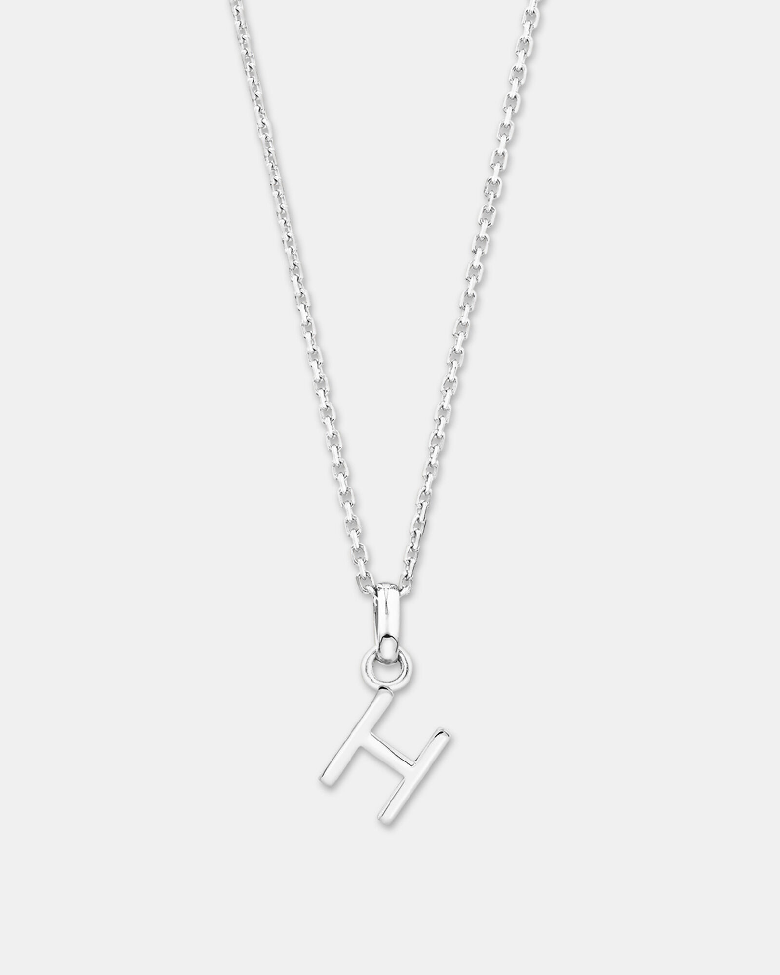 Sterling silver h necklace deals