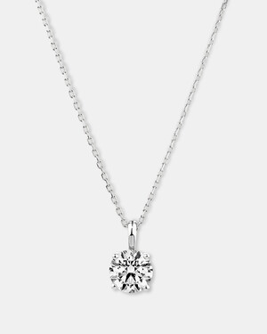1,00 Carat TW Collier solitaire en diamant en or blanc 18kt