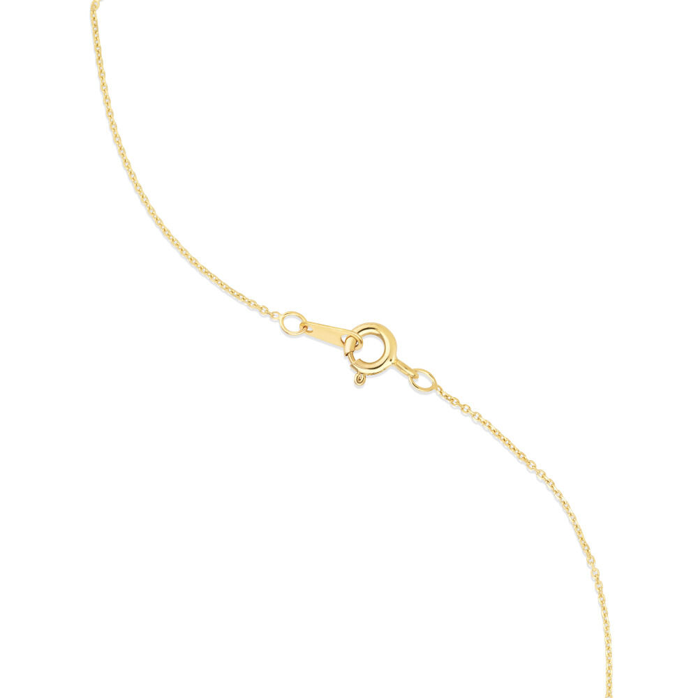 Mini Solitaire Necklace with Diamonds in 10kt Yellow Gold