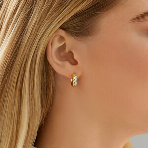 10mm Hoop Earrings in 10kt Yellow, White & Rose Gold