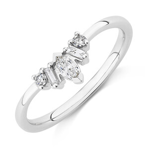 Evermore Wedding Band with 0.20 Carat TW of Diamonds on 10kt White Gold