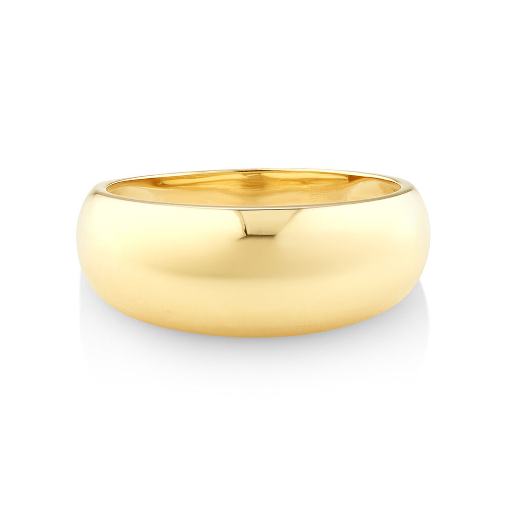 Medium Plain Dome Ring in 10kt Yellow Gold