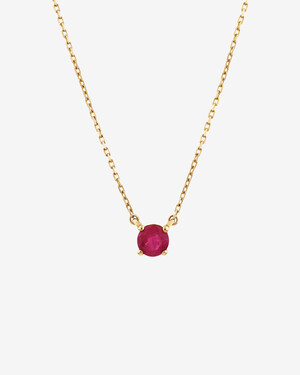 Necklace with Ruby in 10kt Yellow Gold
