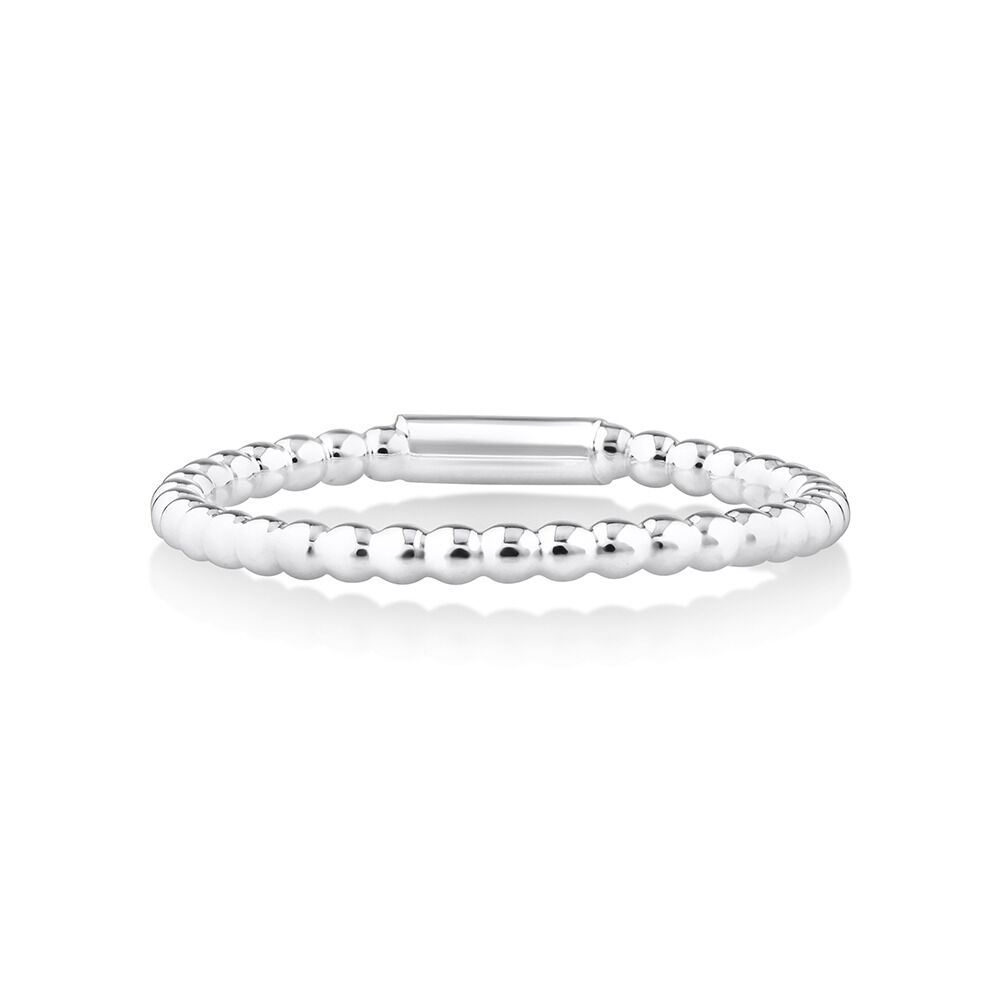 Bead Stacker Ring in Sterling Silver