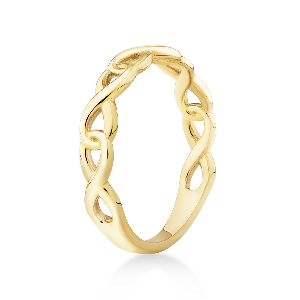 Infinity Ring In 10kt Yellow Gold