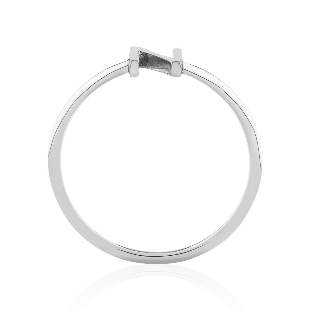 N Initial Ring in Sterling Silver
