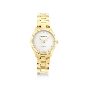 Ladies Watch 0.12 Carat TW of Diamonds in Gold Tone Stainless Steel