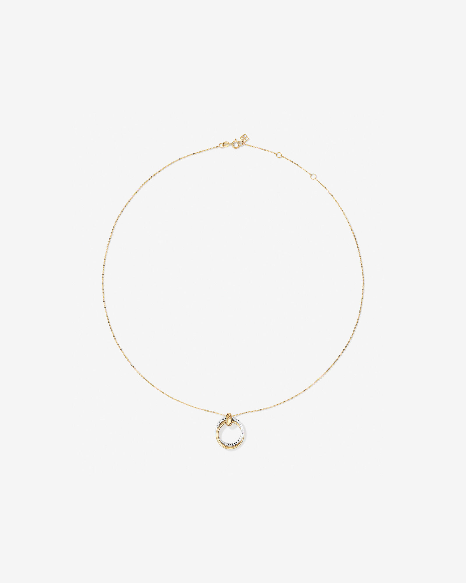 Hammered gold circle necklace store