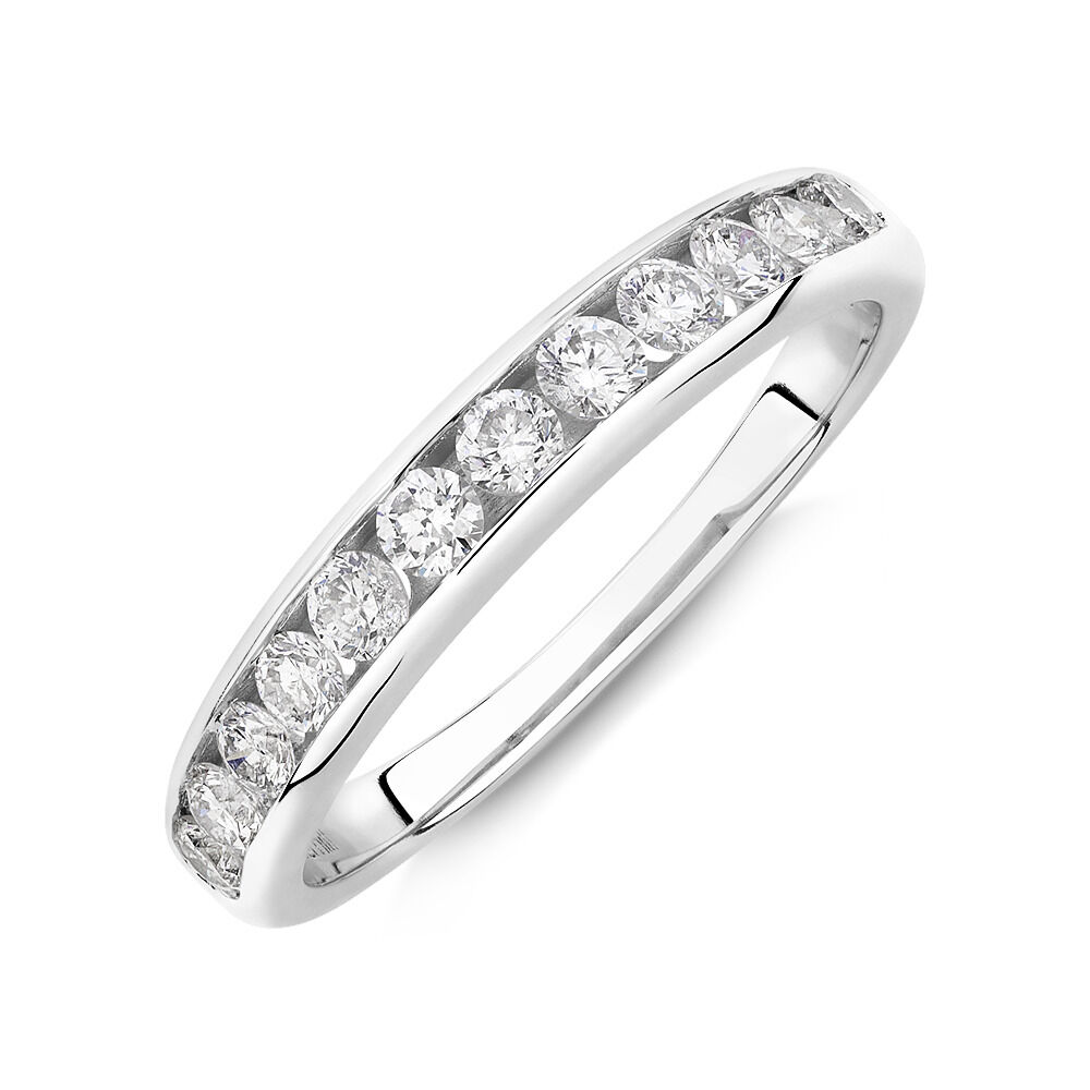 Wedding Band with 1/2 Carat TW of Diamonds in 10kt White Gold