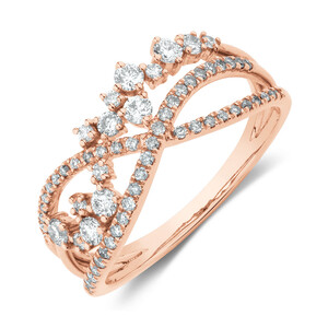 Ring with 0.50 Carat TW of Diamonds in 10kt Rose Gold