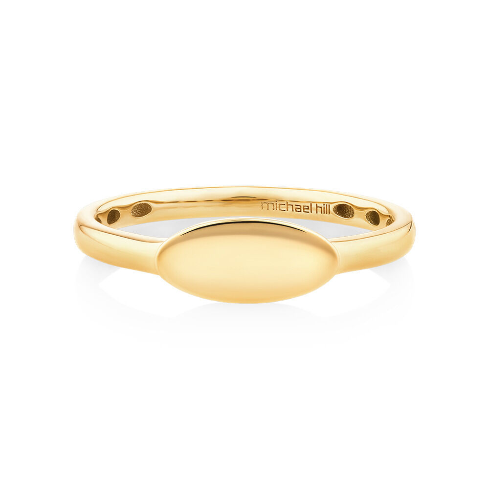 Oval Signet Ring in 10kt Yellow Gold