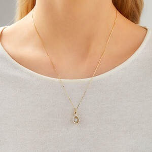 Everlight Pendant with Diamonds in 10kt Yellow Gold