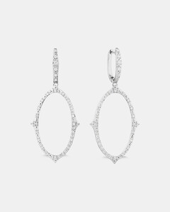 Diamond Earrings with 0.34 Carat TW of Diamonds in 10kt White Gold