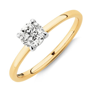 Southern Star Solitaire Engagement Ring with a 0.50 Carat TW Diamond in 18kt Yellow & White Gold