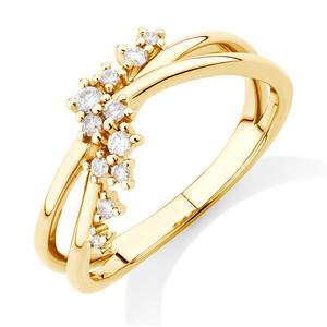 Scatter Ring with 0.15 Carat TW of Diamonds in 10kt Yellow Gold