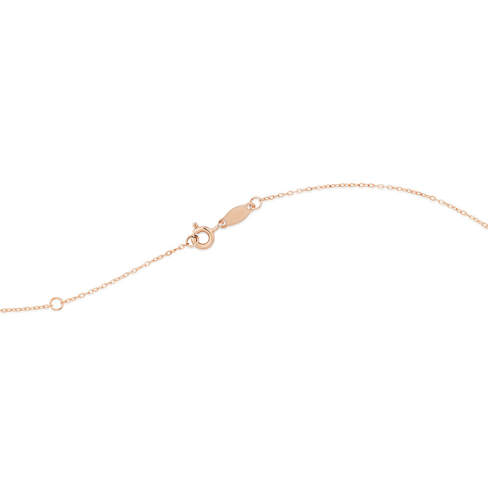Halo Necklace with Morganite & 0.14 Carat TW of Diamonds in 10kt Rose Gold