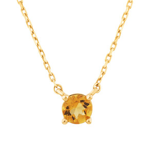 Necklace with Citrine in 10kt yellow Gold