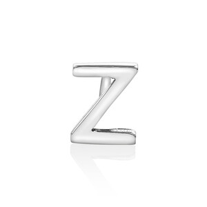 Z Initial Single Stud Earring in Sterling Silver