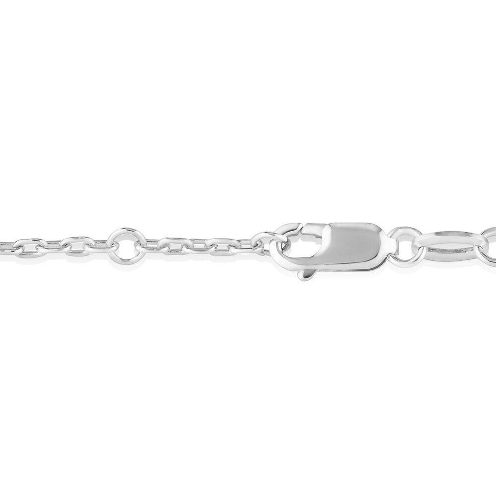20cm (7") Herringbone Snake Bracelet In Sterling Silver