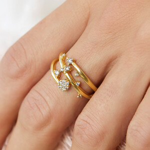 Scatter Ring with 0.25 Carat TW of Diamonds in 10kt Yellow Gold