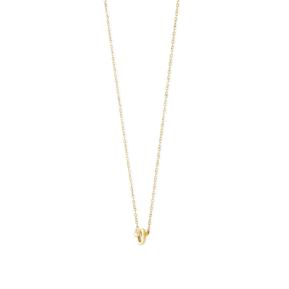 Mini Knots Necklace with Diamonds in 10kt Yellow Gold