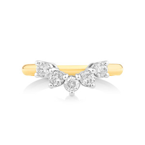 Wedding Ring with 1/2 Carat TW of Diamonds in 14kt Yellow & White Gold