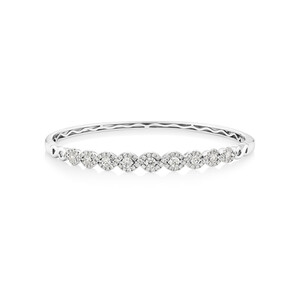 Bangle with 1 1/2 Carat TW of Diamonds in 14kt White Gold