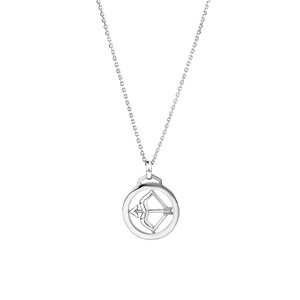 Sagittarius Zodiac Pendant in Sterling Silver