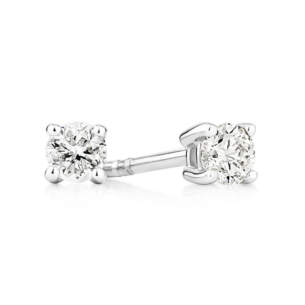 Classic Stud Earrings with 0.18 Carat TW of Diamonds in 10kt White Gold