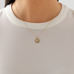 Taurus Zodiac Necklace in 10kt Yellow Gold