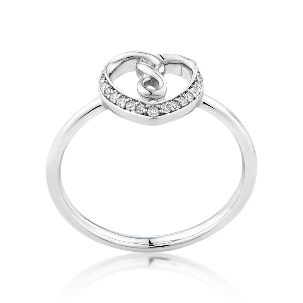 Infinitas Ring with Diamonds in Sterling Silver