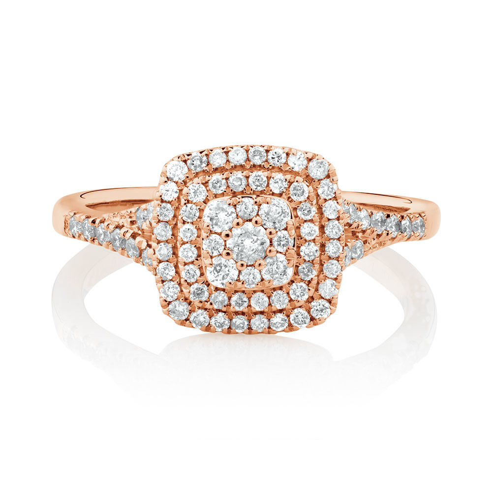 Engagement Ring with 1/2 Carat TW of Diamonds in 10kt Rose Gold