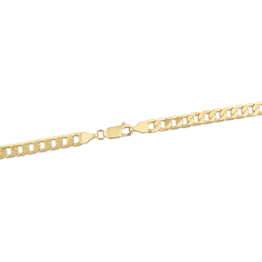 55cm (22") 4.5mm-5mm Width Curb Chain in 10kt Yellow Gold