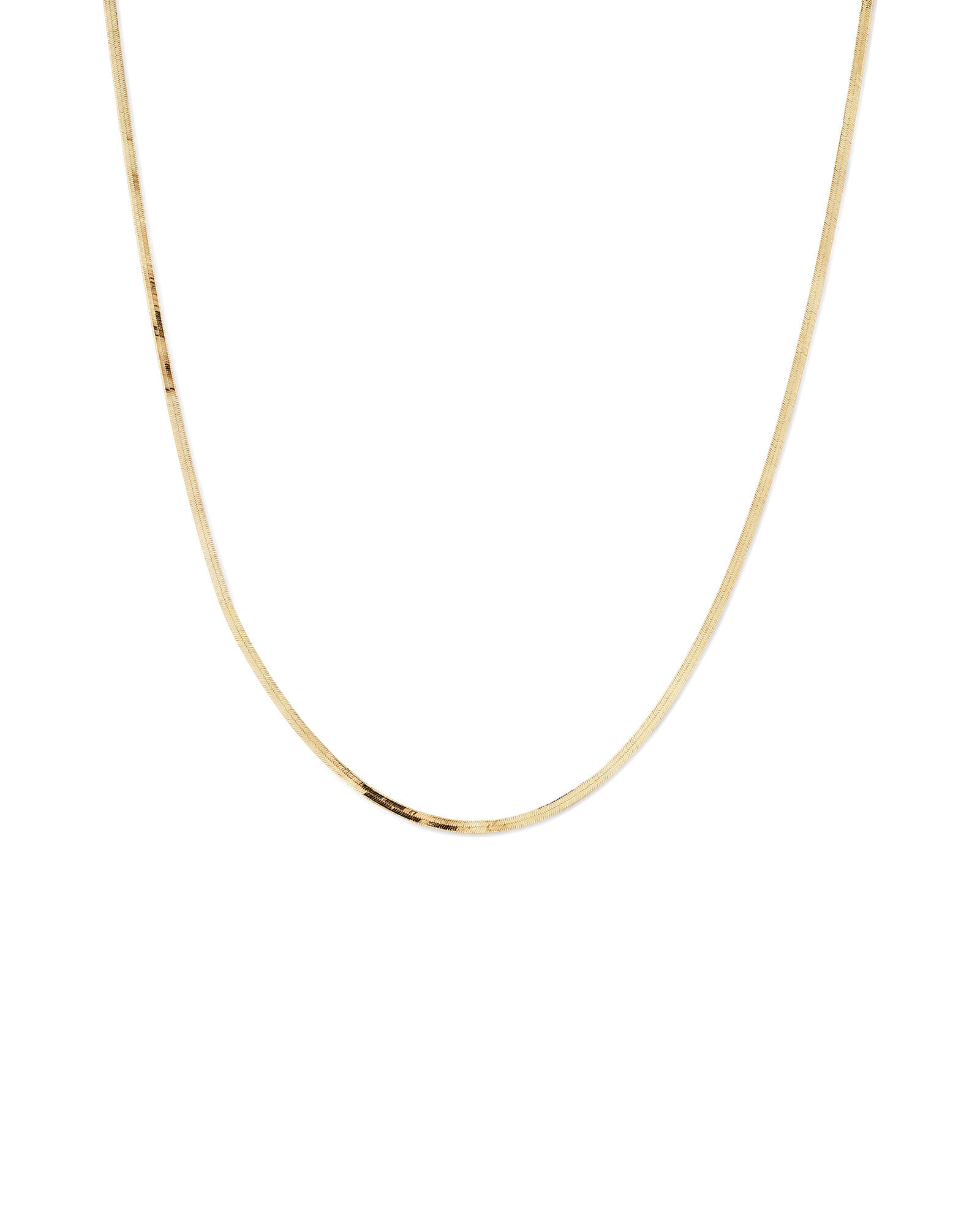 White gold hot sale herringbone chain necklace