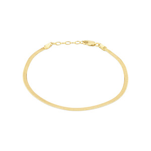 Bracelet à chevrons de 19 cm en or jaune 10 K