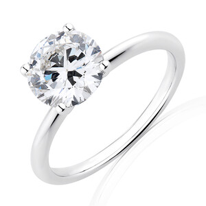 2 Carat Laboratory-Created Diamond Ring in 14kt White Gold