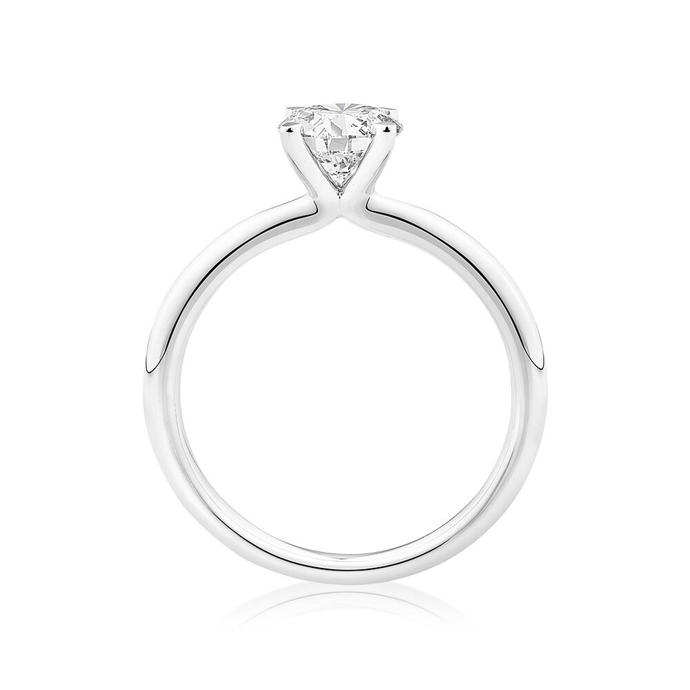 Solitaire Engagement Ring with 1 Carat TW of Diamonds in 14kt White Gold