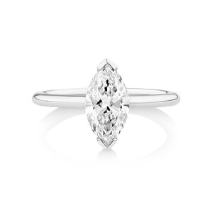 Solitaire Engagement Ring with 1.25 Carat TW of Laboratory-Grown Diamond in 14kt White Gold