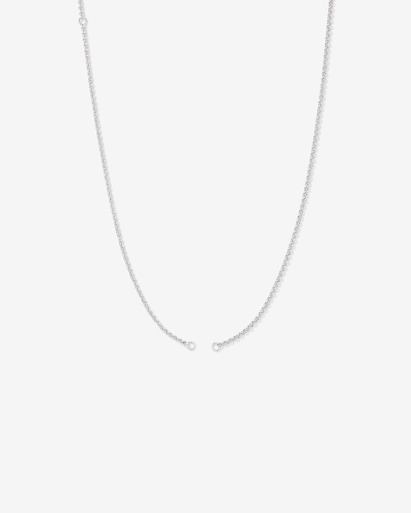 50cm 20 Fine Belcher Open Pendant Chain in Sterling Silver
