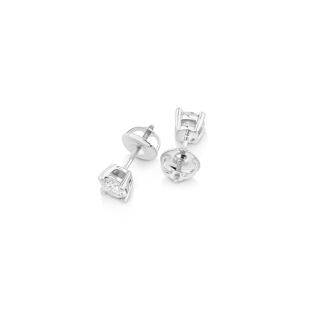 0.80 Carat TW Laboratory-Created Diamond Stud Earrings in 14kt White Gold
