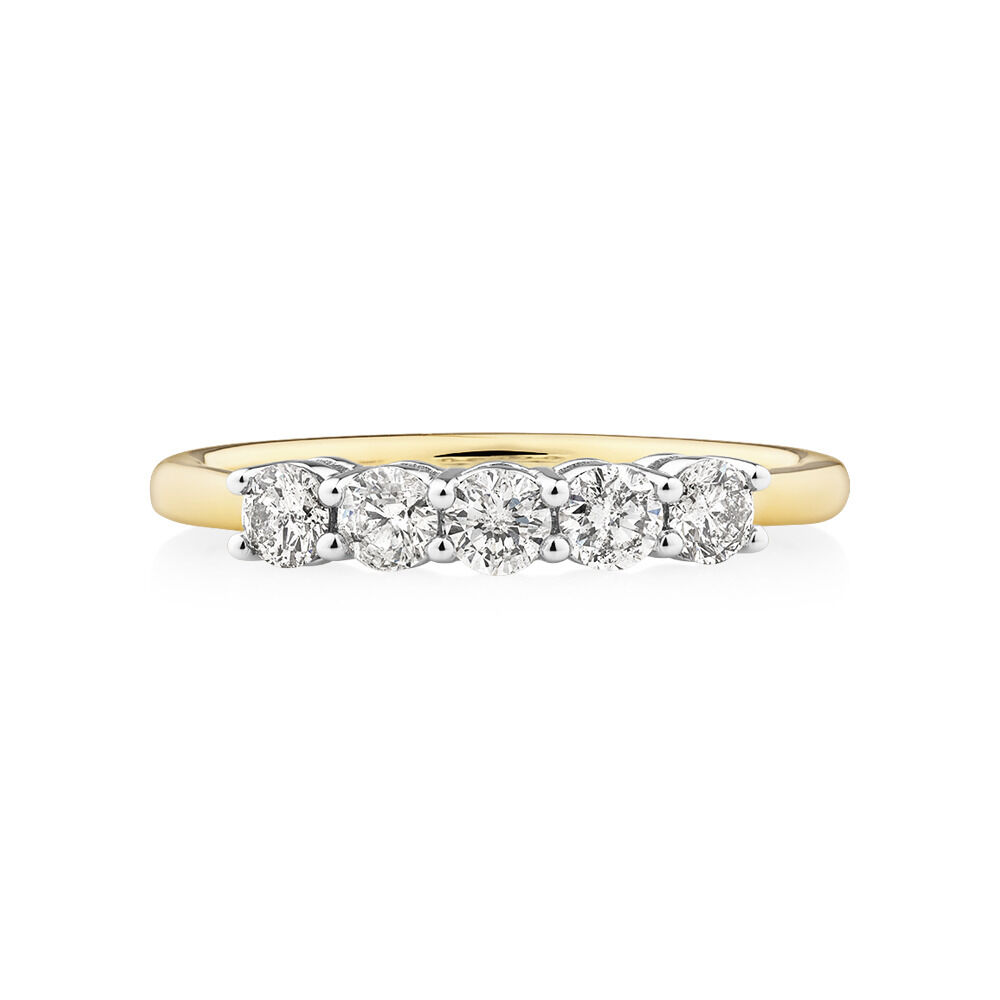 Evermore Wedding Band with 0.50 Carat TW of Diamonds in 14kt Yellow/White Gold