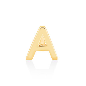 A Initial Single Stud Earring in 10kt Yellow Gold