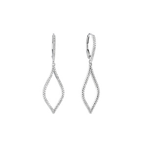 Teardrop Earrings with 0.50 Carat TW of Diamonds in Sterling Silver