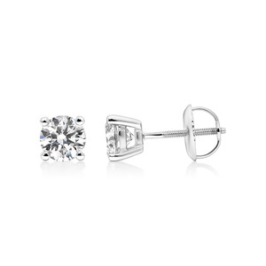 1 Carat TW Laboratory-Created Diamond Stud Earrings in 14kt White Gold