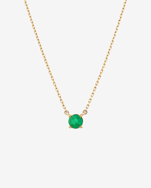 Necklace with Emerald in 10kt Yellow Gold